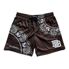Load image into Gallery viewer, Manō Collection Brown Paisley Mesh Shorts