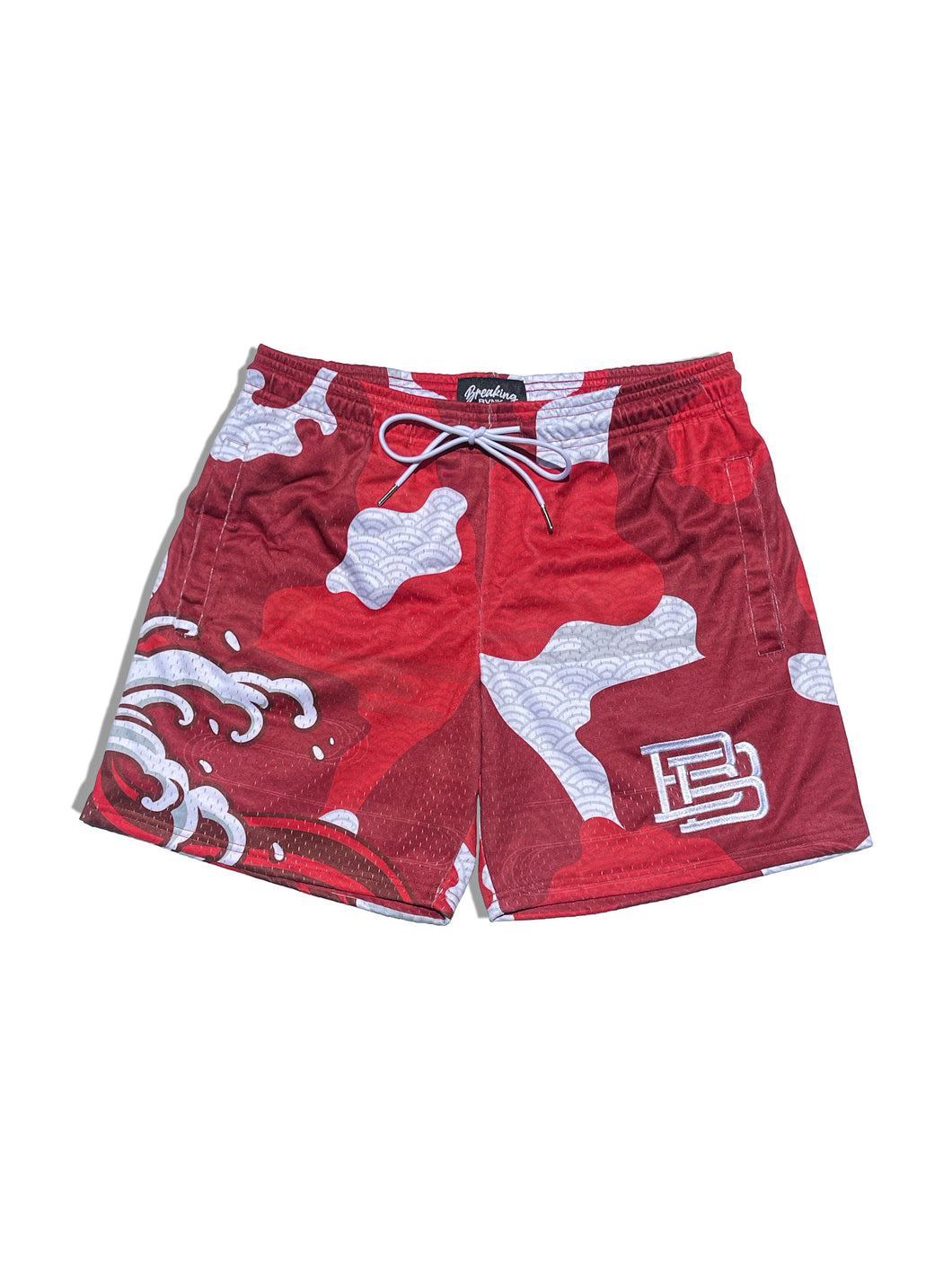 Red Koi Mesh Shorts