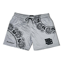 Load image into Gallery viewer, Manō Collection Grey Paisley Mesh Shorts
