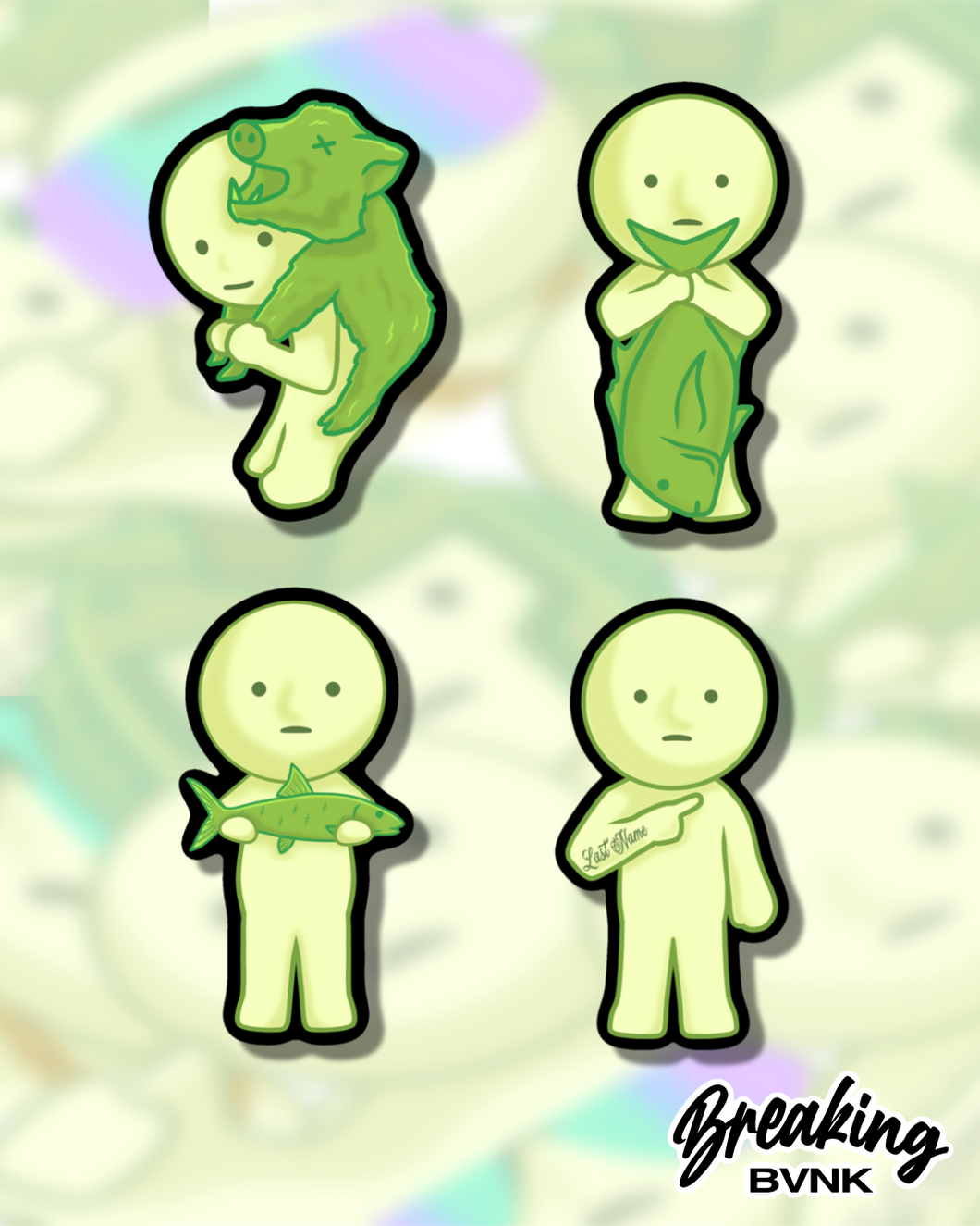 Brahski Glow in the Dark Sticker Pack