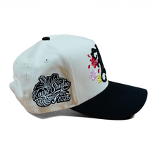Load image into Gallery viewer, H “Hibiscus” Black/Cream SnapBack
