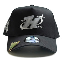 Load image into Gallery viewer, H “Y2K 2000s Tech” Black SnapBack Hat
