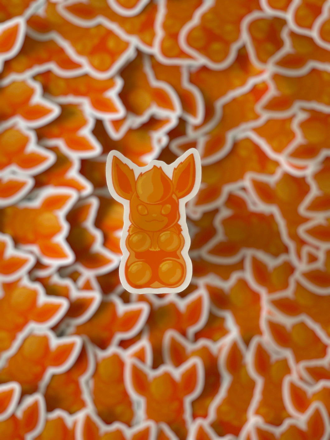 Orange Gummee Bear Stickers