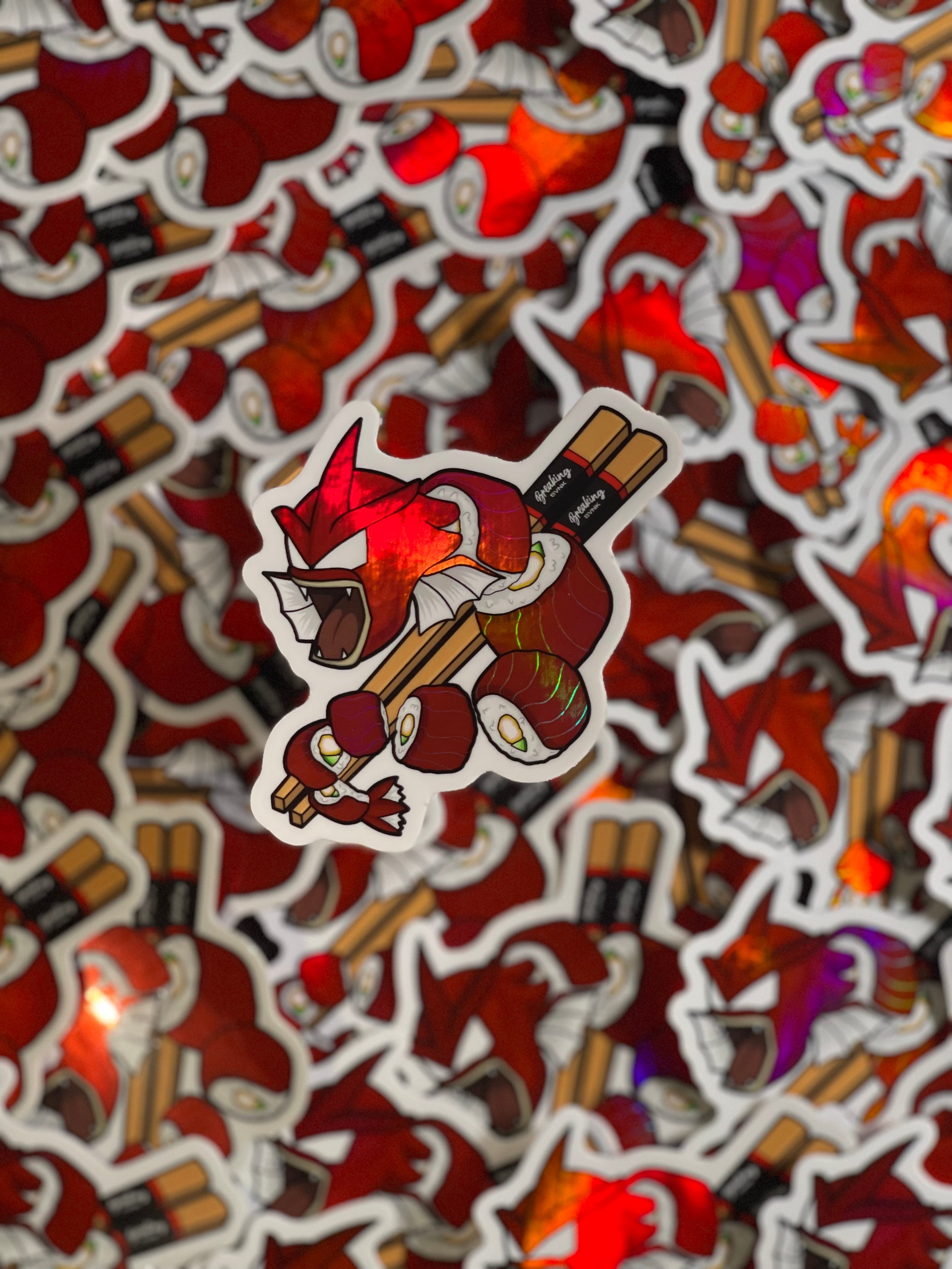 Shiny Dragon Roll SPOT HOLO Sticker – BREAKING BVNK
