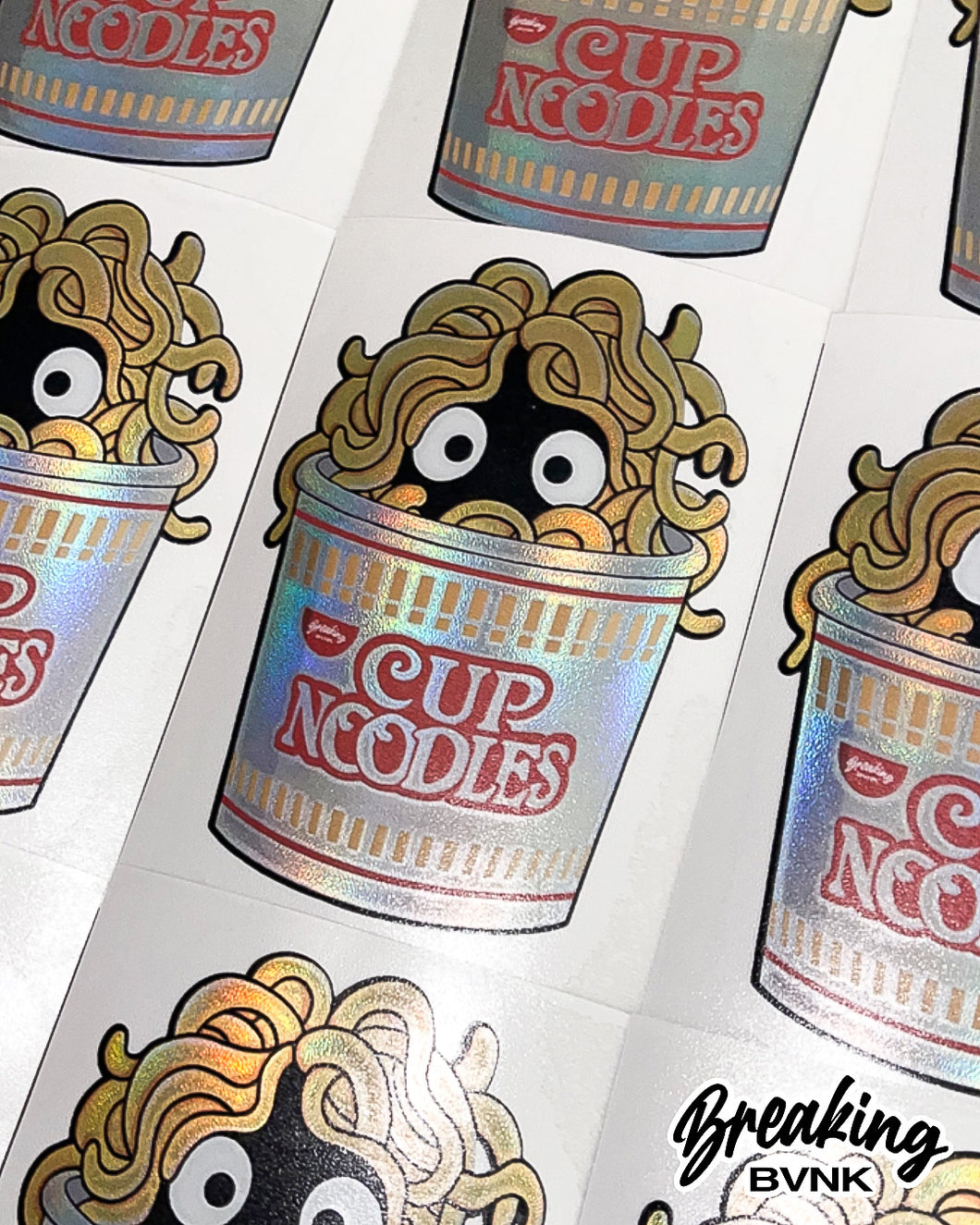 Cup Noodles Holographic Sticker